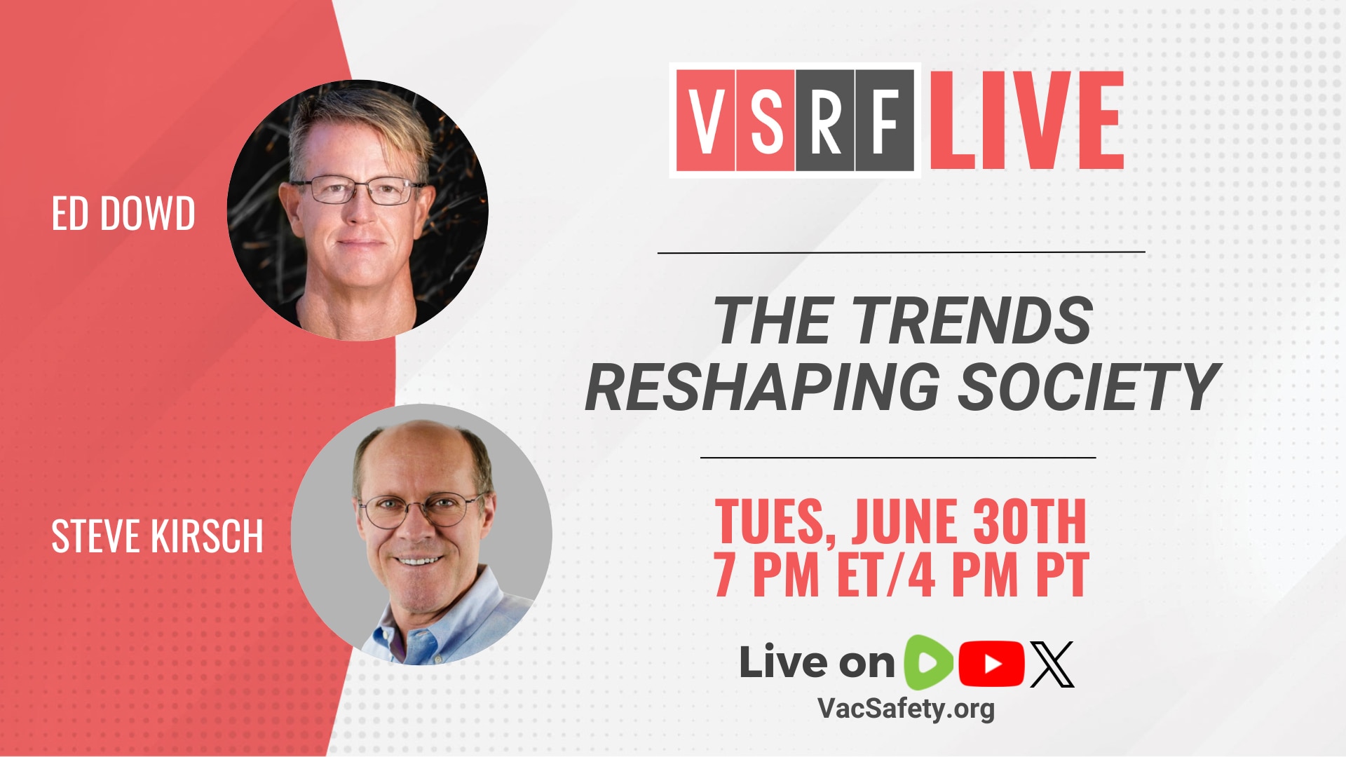 🚨 TONIGHT ON VSRF LIVE

Former Wall Street portfolio manager Ed Dowd returns to VSRF Live to discus...