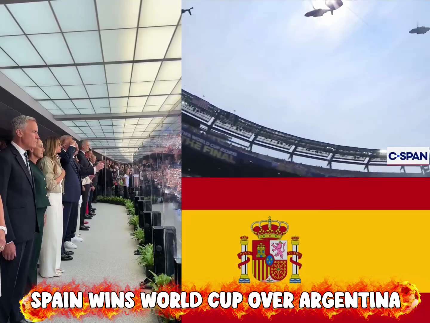 🚨 JUST IN: SPAIN WINS WORLD CUP OVER ARGENTINA with President Trump in attendance, who will now pre...