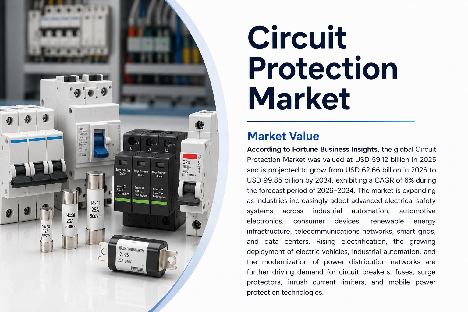 Circuit Protection Market Size, Share, Growth, and Forecast (2026–2034)

According to Fortune Busine...