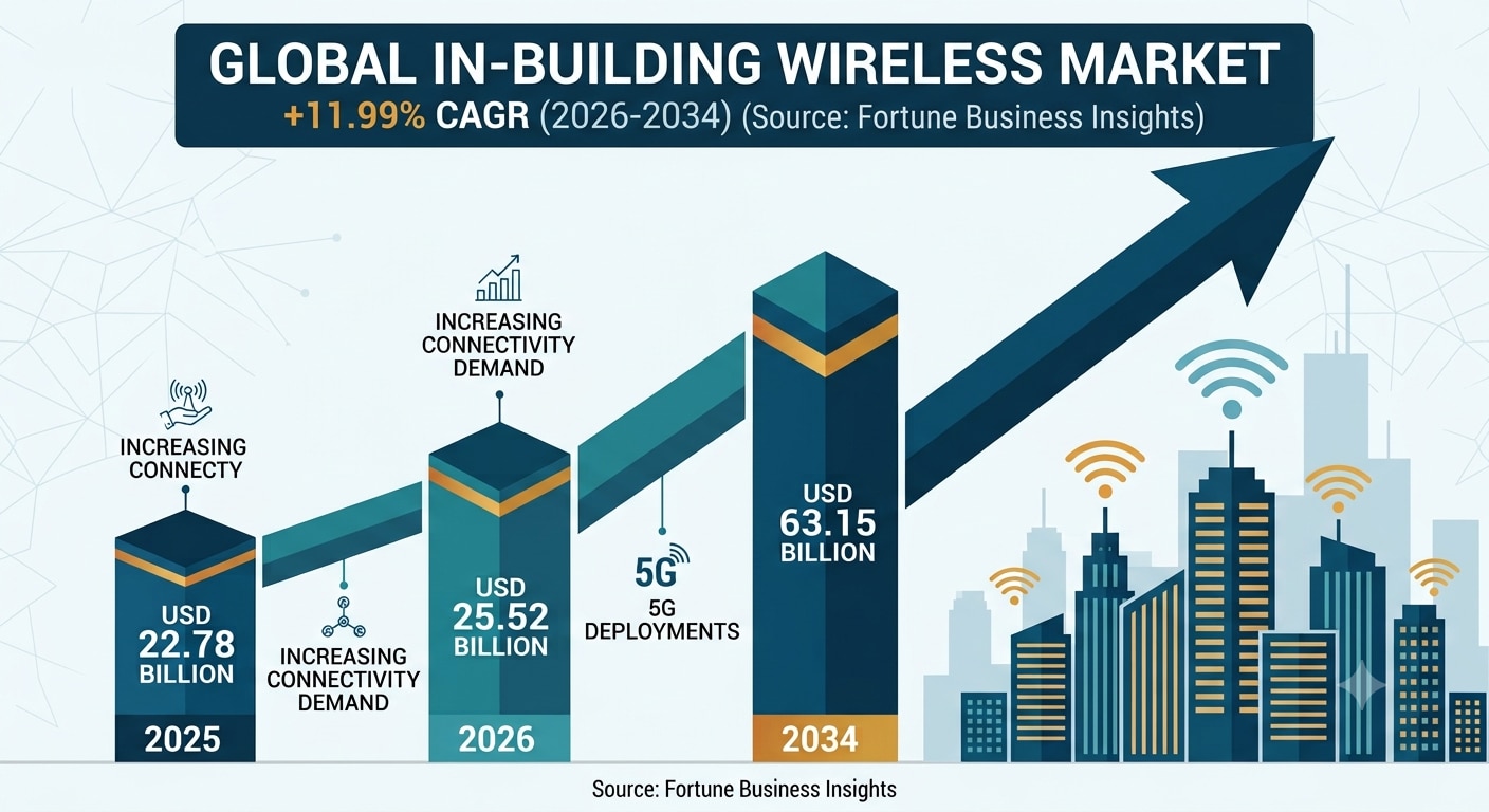 In-building Wireless Market Opportunities, Technology Advancements and Forecast 2026–2034

The globa...