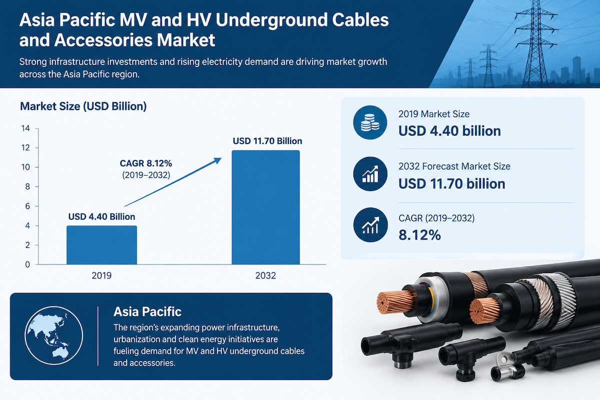Asia Pacific MV and HV Underground Cables and Accessories Industry Market Research Report 2026–2034
...