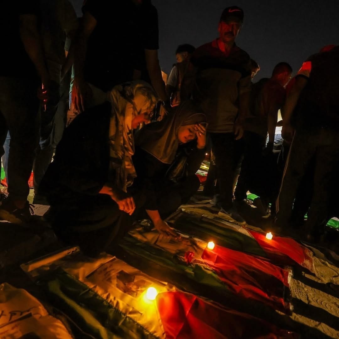 #Images from the #mass #funeral #ceremony #held #in #GazaCity for over #105 #Palestinians whose rema...