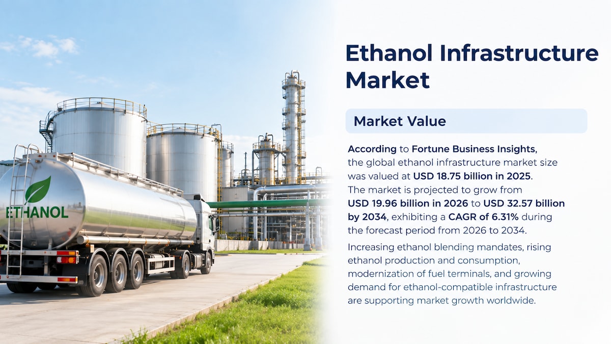 Ethanol Infrastructure Market Size, Share, Growth, Trends & Forecast, 2026–2034

According to Fortun...