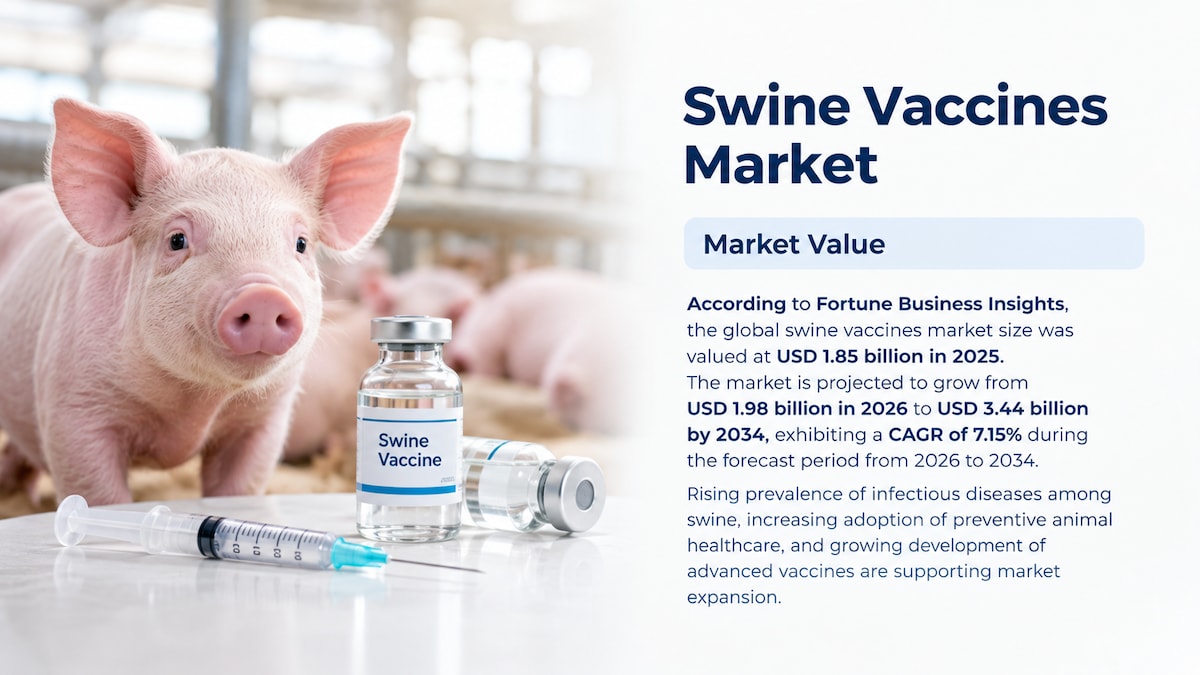 Swine Vaccines Market Size, Share, Growth, Trends & Forecast, 2026–2034

According to Fortune Busine...