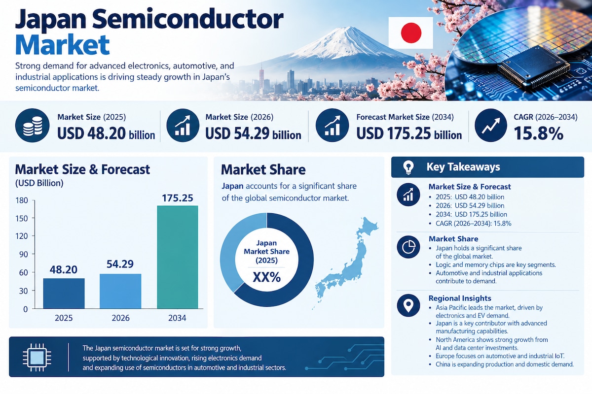Japan Semiconductor Market Technology Innovations and Industry Outlook 2026–2034
The future outlook ...