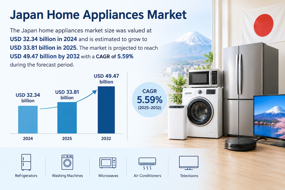 Japan Home Appliances Market Trends and Future Outlook 2026–2034
The Japan Home Appliances Market is...