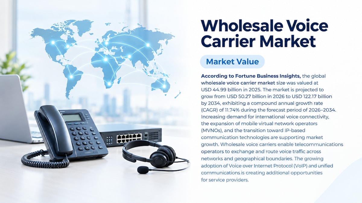 Wholesale Voice Carrier Market Growth, Trends, and Forecast, 2026–2034

According to Fortune Busines...