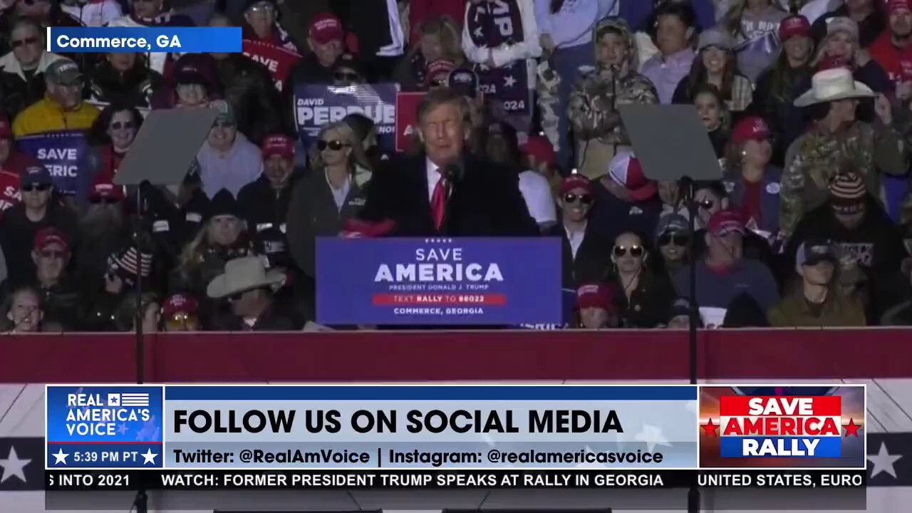 President Trump asks; "Do you mind if I put a hat on? It's windy as hell up here." #TrumpRally