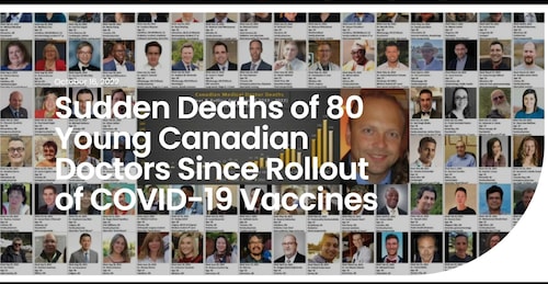 @drnaomirwolf -=-80 young Canadian doctors who died suddenly or unexpectedly since the rollout of COVID‐19 vaccine...