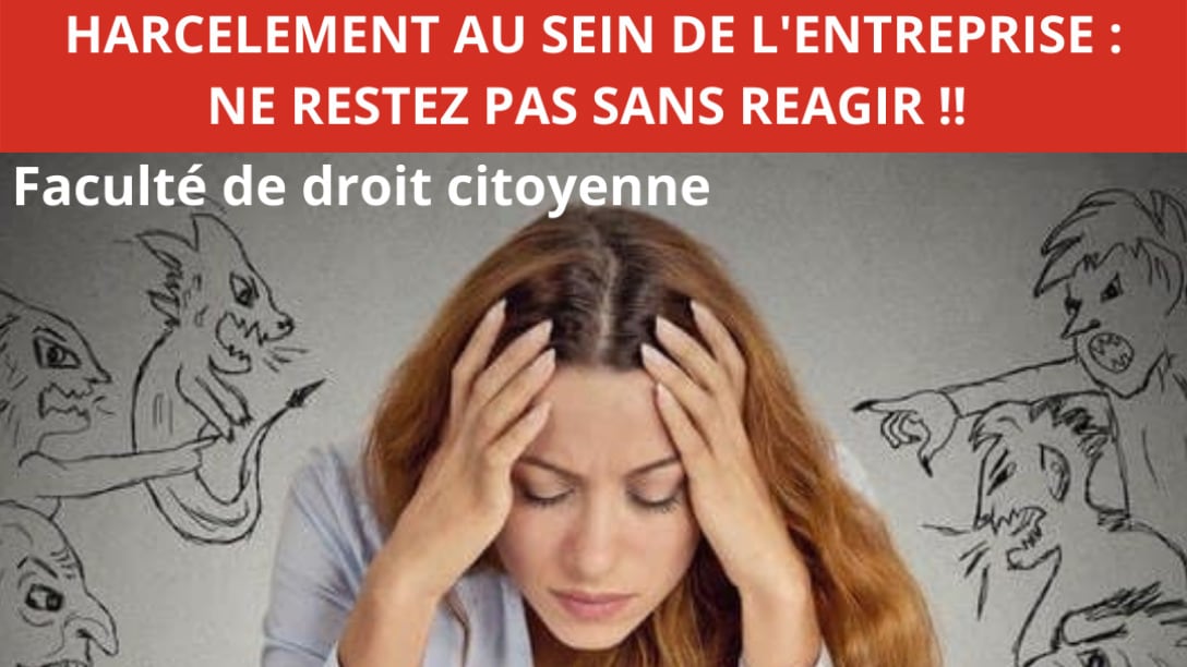 Harcélement au sein de l'entreprise : ne restez pas sans réagir !