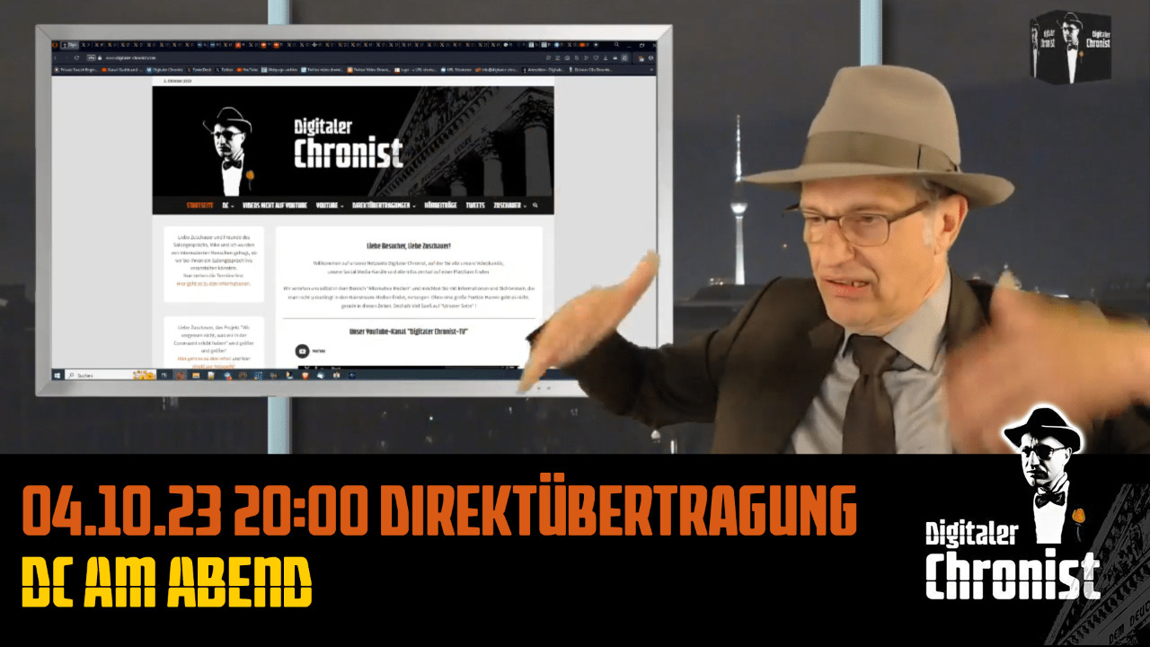 Aufzeichnung vom 04.10.23 Direktübertragung! DC am Abend