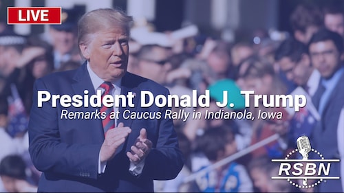 President Donald J. Trump, 45th President of the United States of America, will deliver remarks to a Team Trump Iowa Commit to Caucus Rally at Simpson College in Indianola, Iowa, on Sunday, Jan. 14, 2024, at 1:00 p.m. ET.

RSBN will be live at 11:00 a.m. ET.