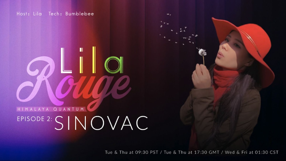 2024-01-19 #LilaRouge

EPISODE 2:  SINOVAC

Anchor: Lila
Tech: Bumblebee