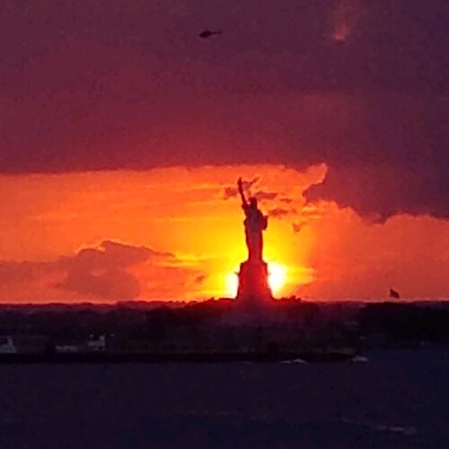 Land of the Free, Home of the Brave 🇺🇸 NYer standing tall in the midst of chaos