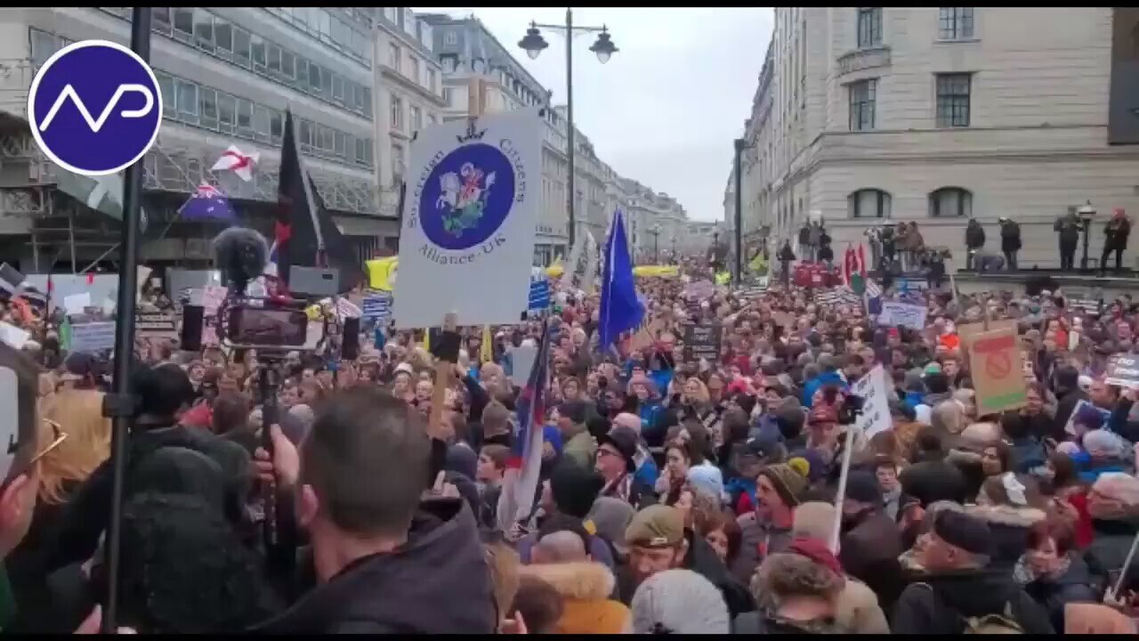 Huge crowds now outside the BBC building in central London.