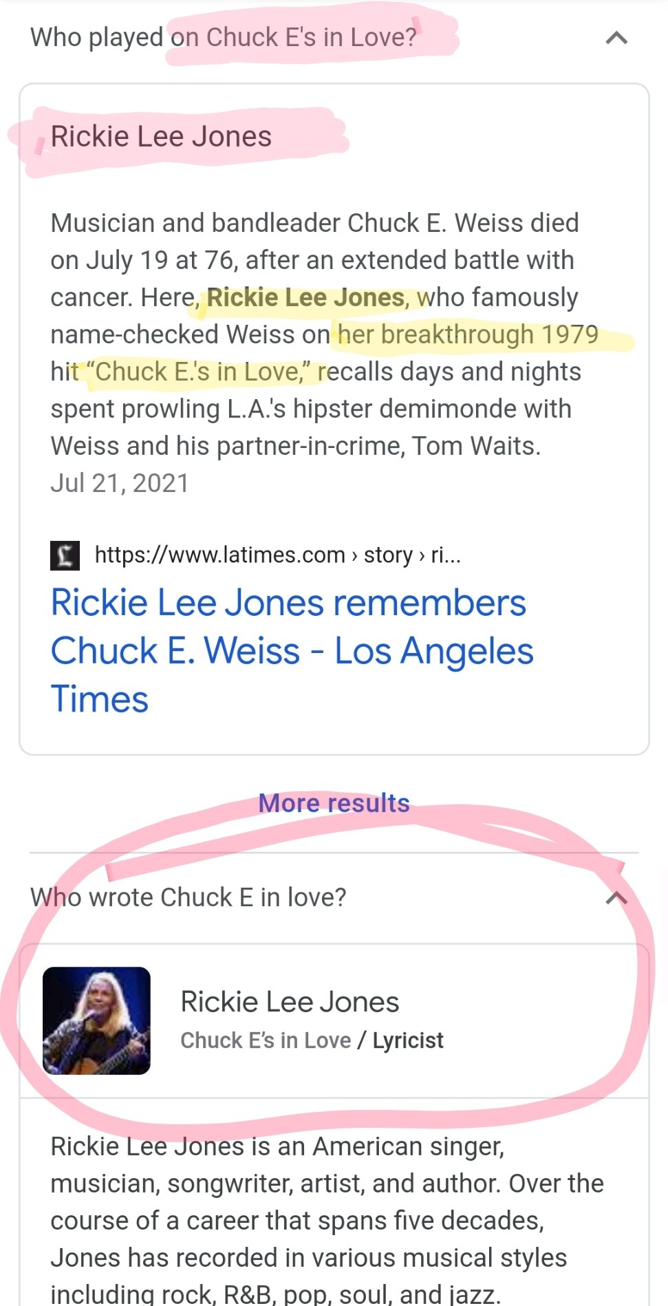 @joerogan just a quick FYI and correction on what you said about #JoniMitchell and #ChuckEsInLove... This song was written and performed by #RickieLeeJones NOT Joni Mitchell 🙃 #JoeKnows #RoganRocks