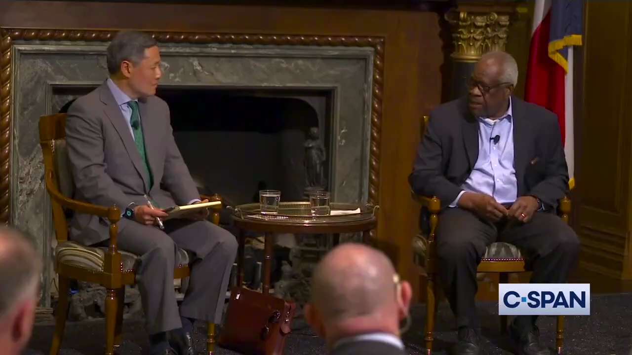 Justice Clarence Thomas on the leaked draft Roe v. Wade opinion: "What happened at the Court is trem...