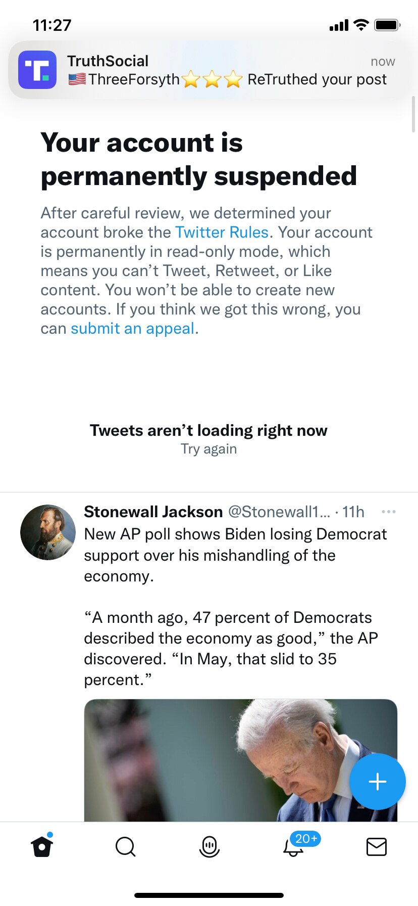 Guess who just got kicked off Twitter, again. That didn’t take long