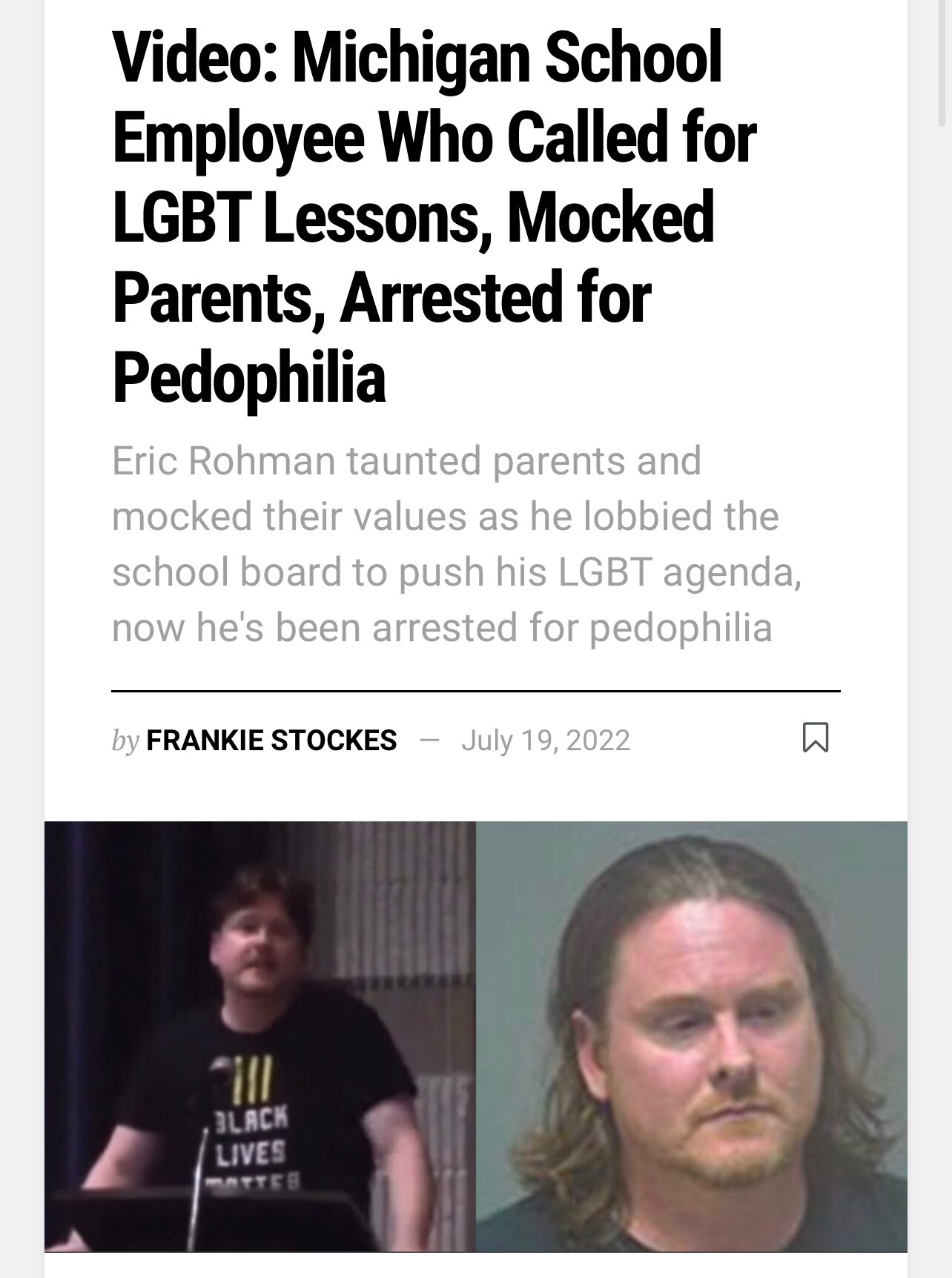 https://nationalfile.com/video-michigan-school-employee-who-called-for-lgbt-lessons-mocked-parents-arrested-for-pedophilia/