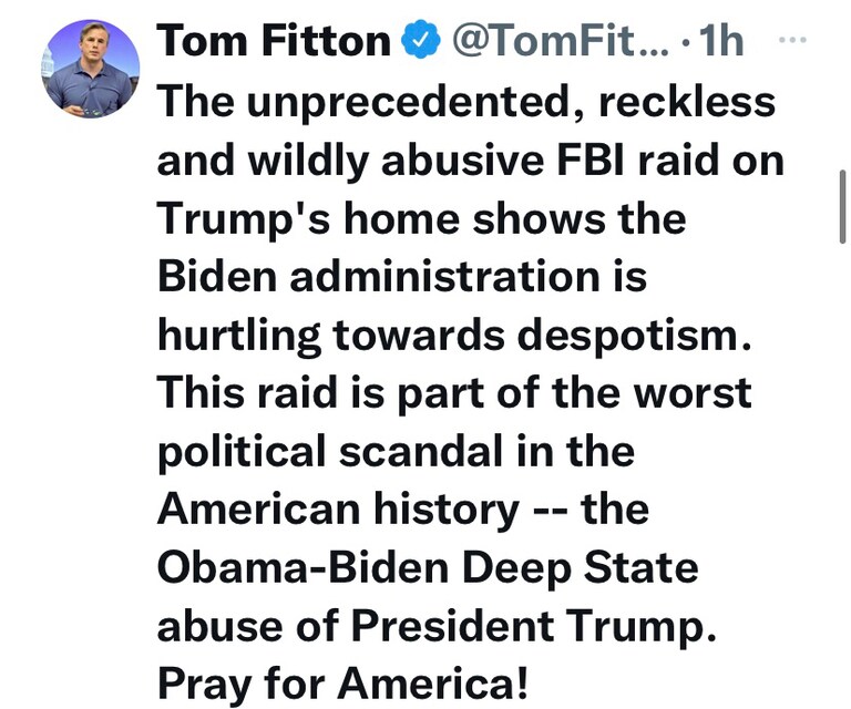 Share this REPOST if you’re as LIVID as I am about the #maralago raid
Where was the FBI raid on Hillary Clinton as she destroyed classified emails and li