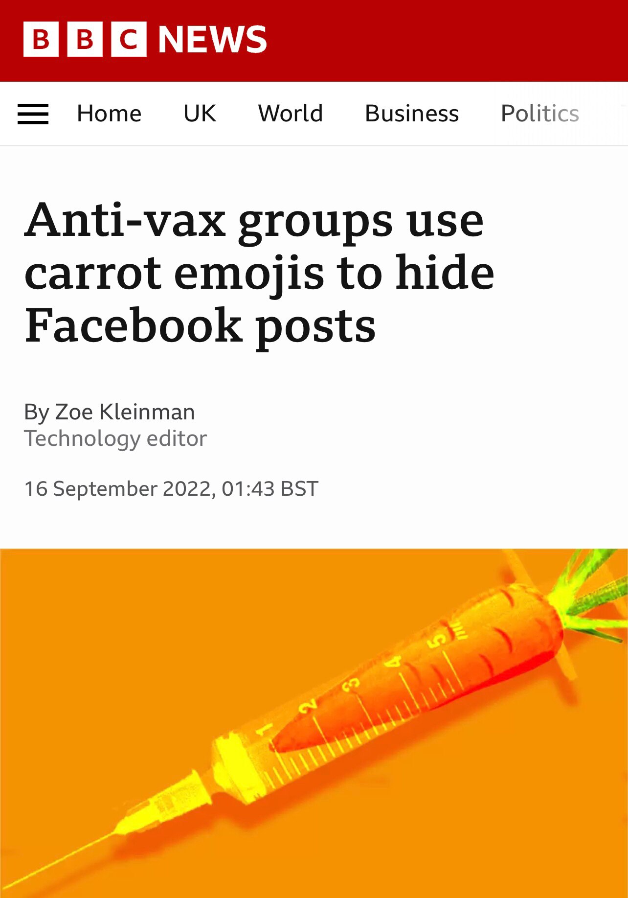 “The BBC has seen several groups, one with hundreds of thousands of members, in which the emoji appe...