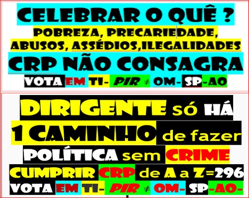IRS-2021- DECLARAÇÃO
QUANDO O DOC JÁ ESTAVA PREENCHIDO DEPOIS DE CORRIGIDO QUANDO ACCIONO ENTREGAR SURGE MSG
1 ACTO NÃO É REF AO ANO
ENVIO E-BALCÃO MSG REFERINDO A DATA 2021 E PERGUNTANDO COMO PROCEDER
Deve registar nova questão e ser mais explícito
MAIS EXPLÍCITO QUE REPRODUZIR MSG DO SISTEMA
NÃO CONHEÇO-SE FIZER DE NOVO REPRODUZO O MESMO
poderá ainda contactar o número de telefone 217 206 707 do Centro de Atendimento Telefónico da AT.
A presente resposta não tem a natureza de informação vinculativa, cujo regime jurídico consta do artigo 68.º da Lei Geral Tributária.
CONSIDERO ESTE PROCEDIMENTO FALTA DE RESPEITO
AH! APOSTO QUE É MILITANTE DONO DE PORTUGAL -GERAÇÃO + EVOLUÍDA
CADA TIRO CADA MELRO
VAMOS CELEBRAR
VIVA EDD
VOTA EM TI PIR