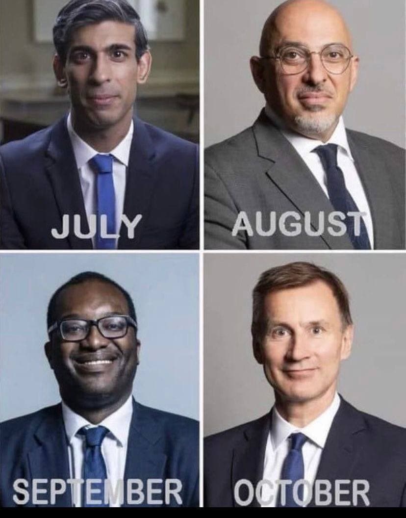 The absolute state of the British Government! Four Chancellors in almost as many months ...