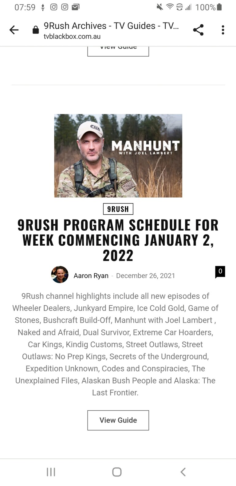 For all my #Australian friends, #Manhunt is on the menu!! Since those twats in parliament have you all locked in your houses, you all should be able to wat