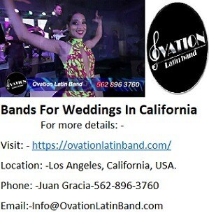 Bands For Weddings In California by Ovation at best price.
Ovation Latin Band is the most perceived ...