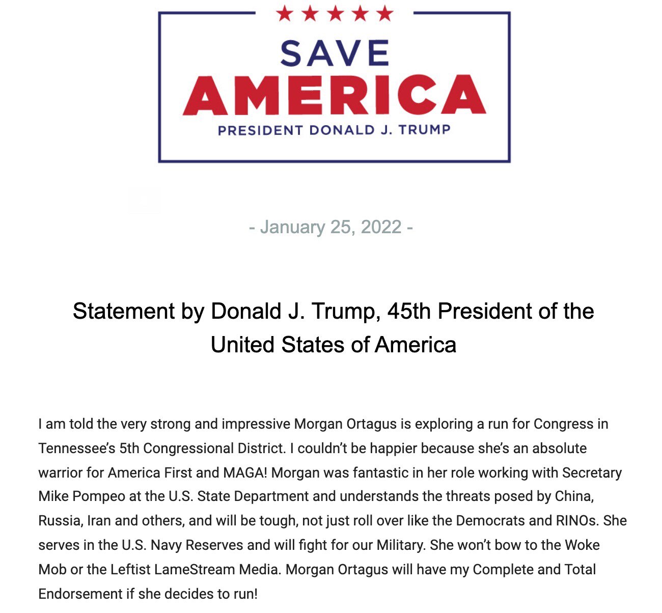 Thank you, President Trump! It was an honor working for the #AmericaFirst agenda in your administrat...