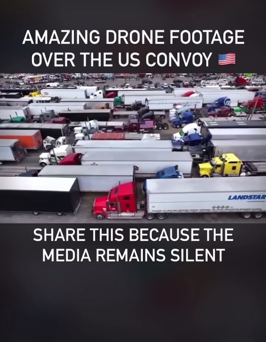 EPIC! 
This Truckers Convoy Is The Biggest Thing That America Has Ever Seen! 
We're Done With The Bi...