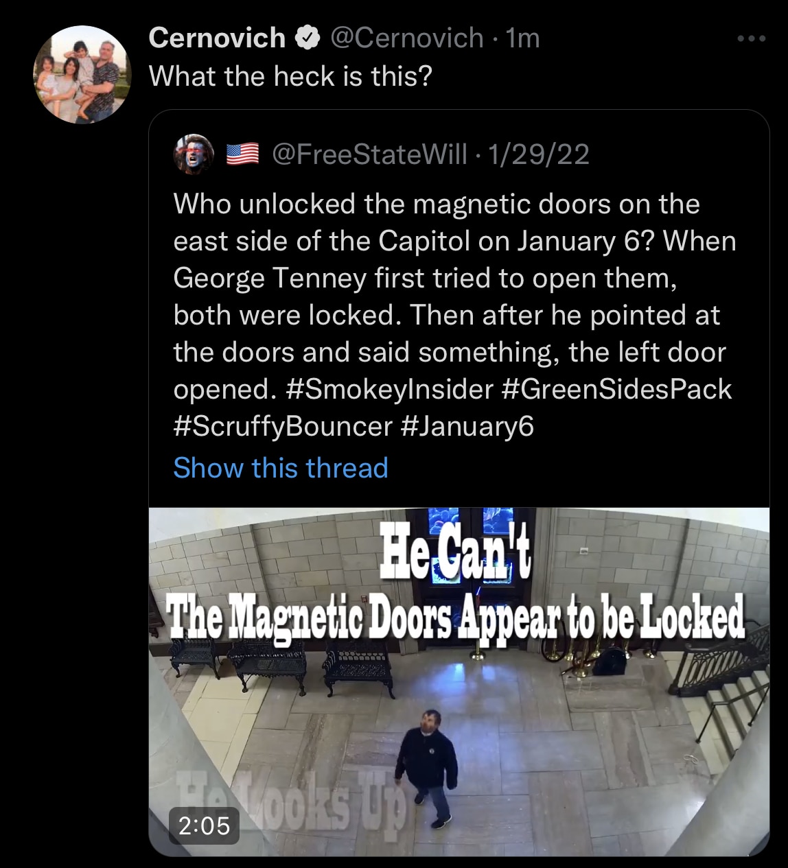 Watch clip here: https://twitter.com/freestatewill/status/1487517697961345025?s=21&t=yxnURdpyfQLmlck...