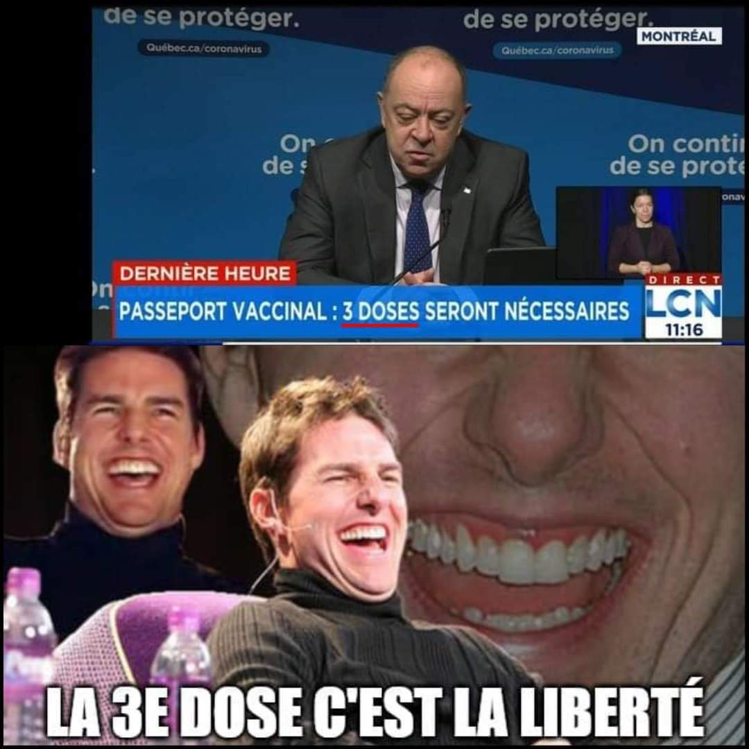 LES VAXXINER ON TU COMPRIS LA GAMES IL VOUS RESTE 7 DOSE AVANT VOTRE LIBERTÉ...


Pour ceux qui ont ...