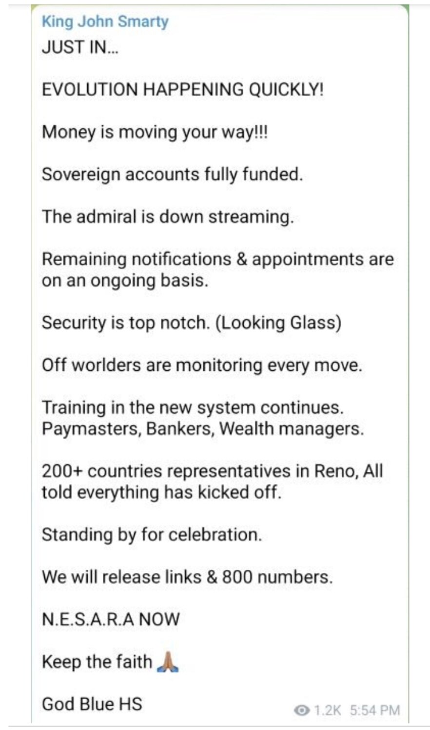 🛑guanyin15ブログより
１４．そしてもう一つソシアルメディアからでキングマーティ氏がこの様な事を書いています。
今入って来た情報です。
進化は急速に起こっています。
資金が皆さんに動いていま...