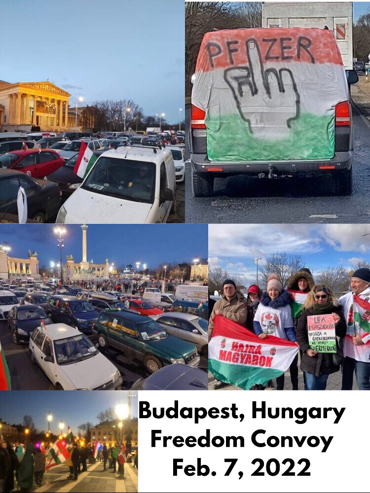 Convoi de la liberté à Budapest en Hongrie 🇭🇺 👍🏻👍🏻👍🏻🇭🇺

