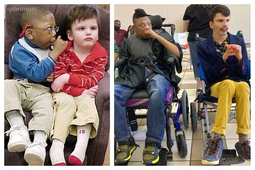 "My son and his best friend, both told their survival rate would be around 2%, never walk, and live ...