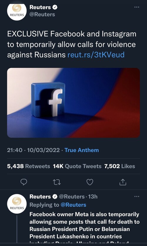 One of my closest friends is Russian.

Reading this makes me incandescent with RAGE!

What has happe...