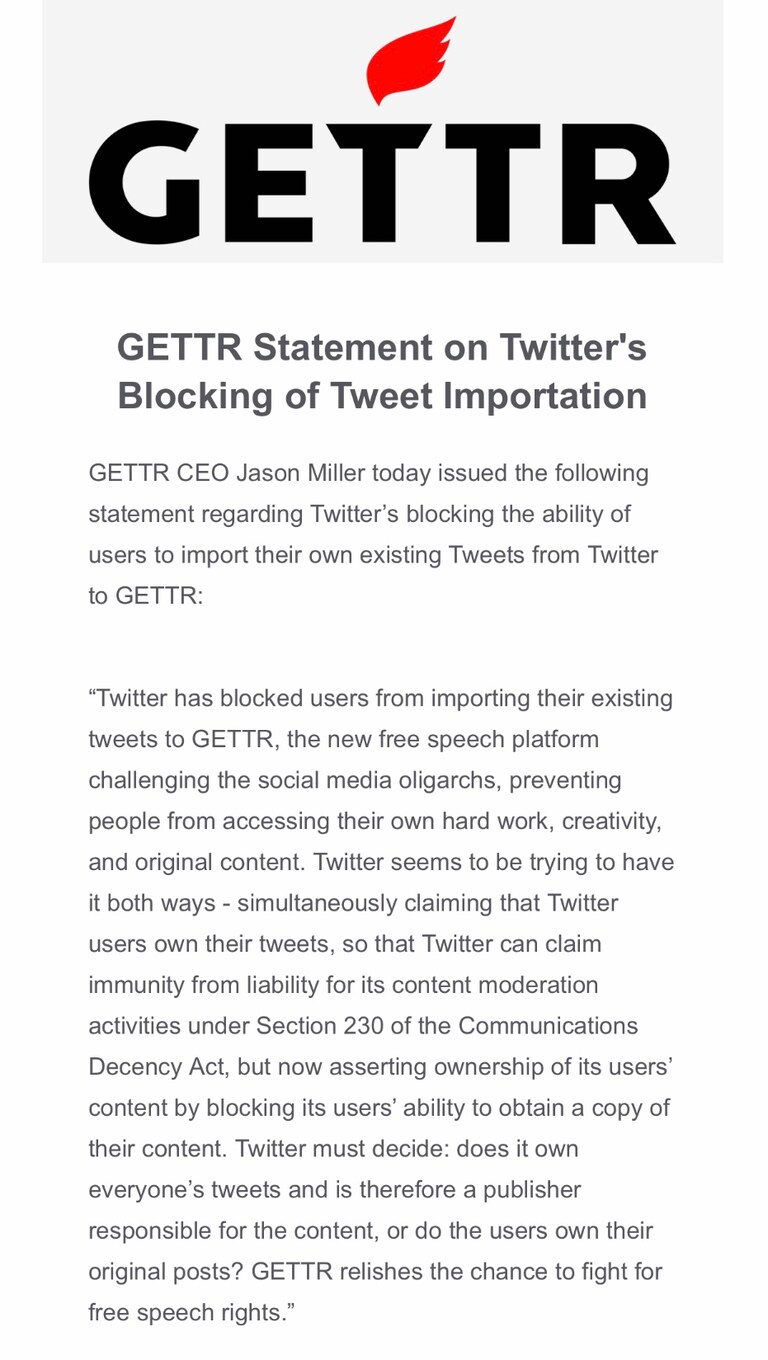 Twitter blocks users from accessing own tweets!
Twitter must decide: does it own the tweets and is therefore responsible for the content, or do the users