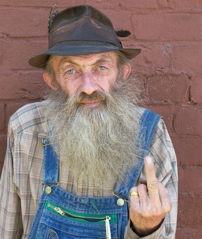 I’m nobody, I'm a tramp, a bum, a hobo. I'm a boxcar and a jug of wine. And a straight razor ...if you get too close to ...