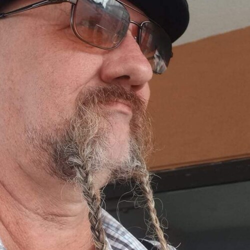 old balding SF and fantasy writer