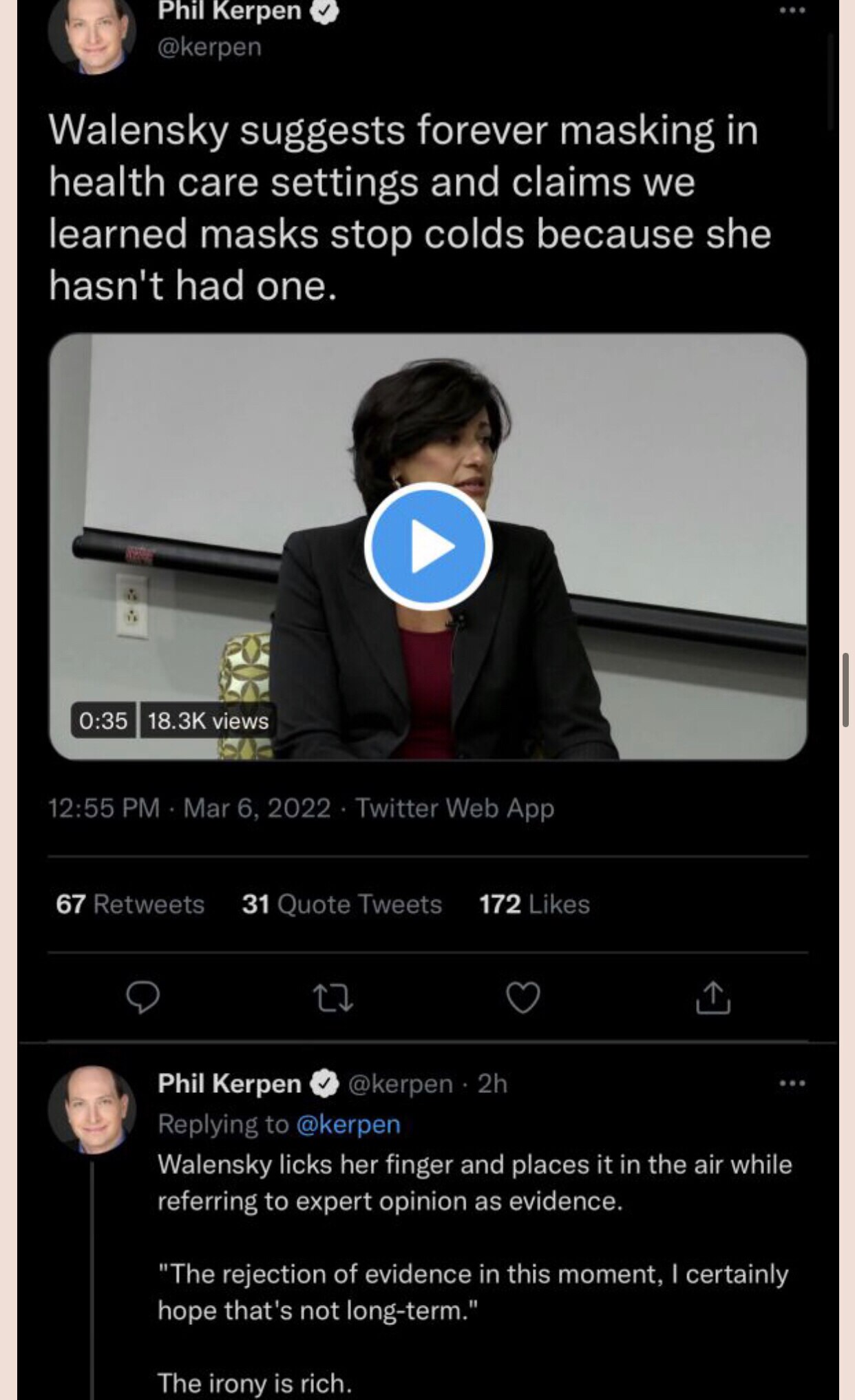 “Masks forever” - somewhere in an alternate dimension the “masks forever” position earns a tire and ...