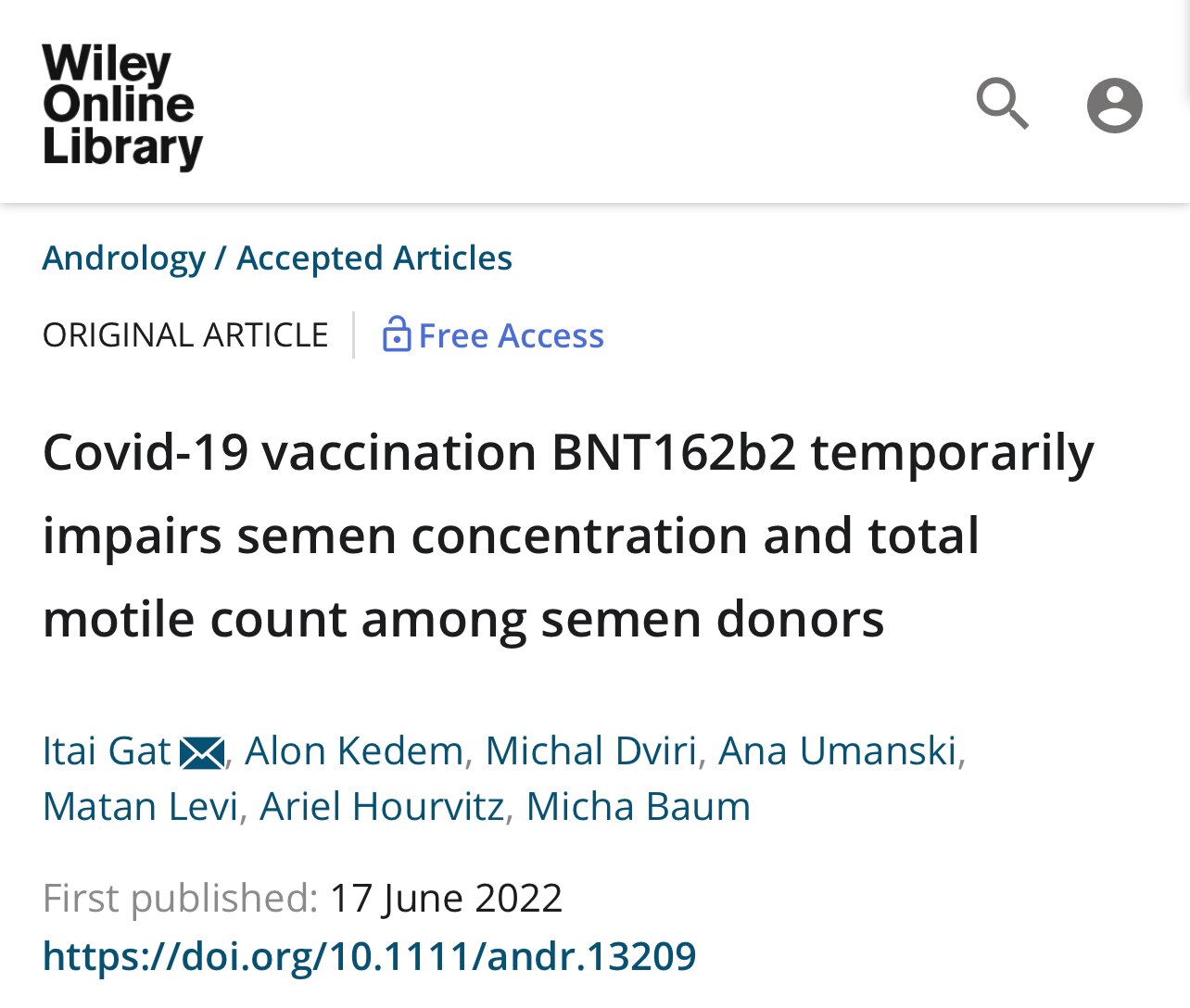 Pfizer’s COVID-19 Vaccine is Shown to “Impair Semen Concentration” for 3 Months After Vaccination (j...
