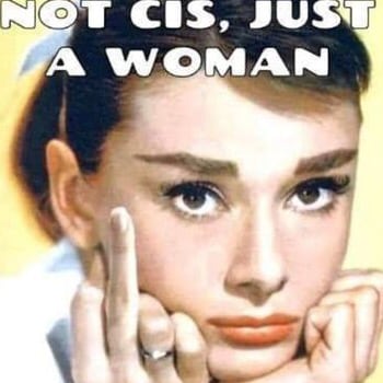 No man has a claim to womanhood only those of us who werecborn women are women and AGP men and transsexuals can use men's spaces, because they are men. It's interesting that the getting aroused when aspiring to be the opposite sex is a male fetish.