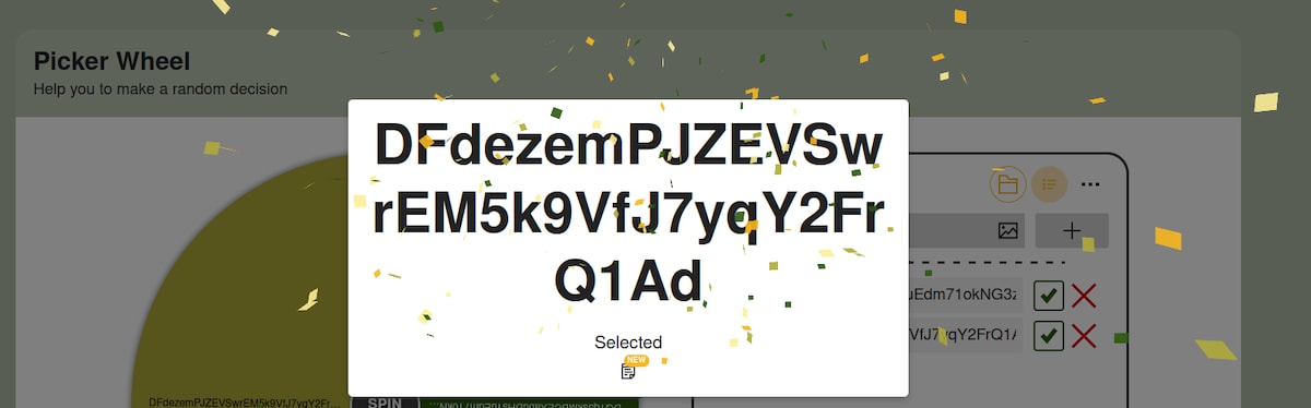 Congratz Henlo World, the wheel of luck choose your addy in the last milliseconds of spinning

@luck...
