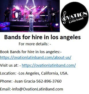 Professional Bands for hire in los angeles at nominal price.
Ovation Latin Band is the most recogniz...