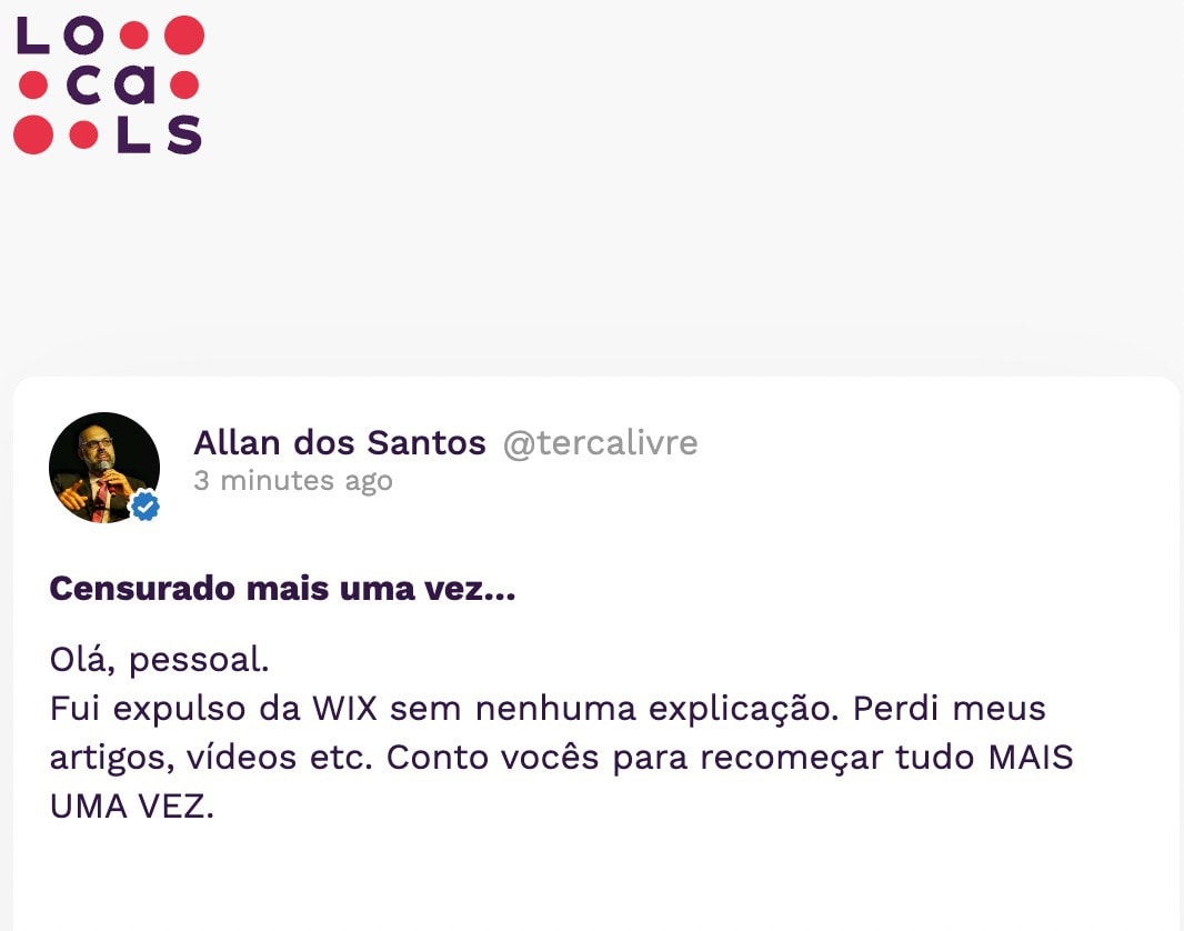 PERDI TUDO: lives, artigos, alunos etc. Seja um apoiador pelo LOCALS: https://allandossantos.locals....