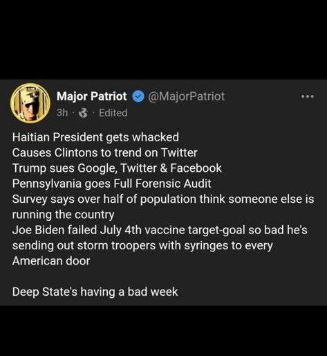 Bad week for #deepstate #swampcreatures 