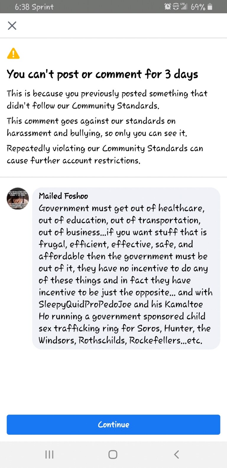 so... healthcare.gov had a post on fecesbook about 'affordable' health insurance, so I left a comment and after about 5 minutes I got this sent to me... HO
