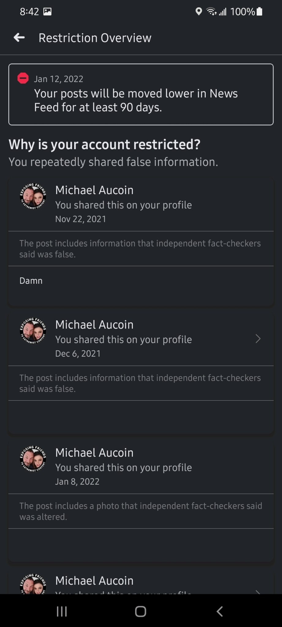 Restricted for past posts.