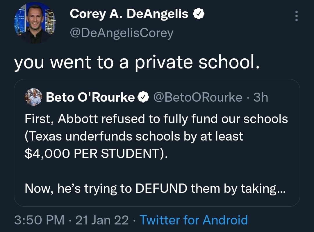 View Corey DeAngelis's post on GETTR. Join the discussion, share your thoughts, and connect with the community.